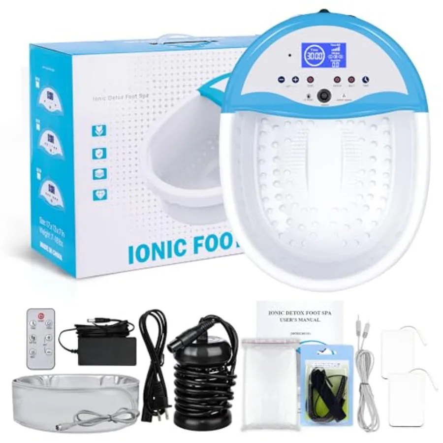 

Ionic Foot Bath Detox Machine Foot Spa Machine for Home Use - Foot Bath Soak Tub with Heating Belt Auto Countdown Timer and Inc