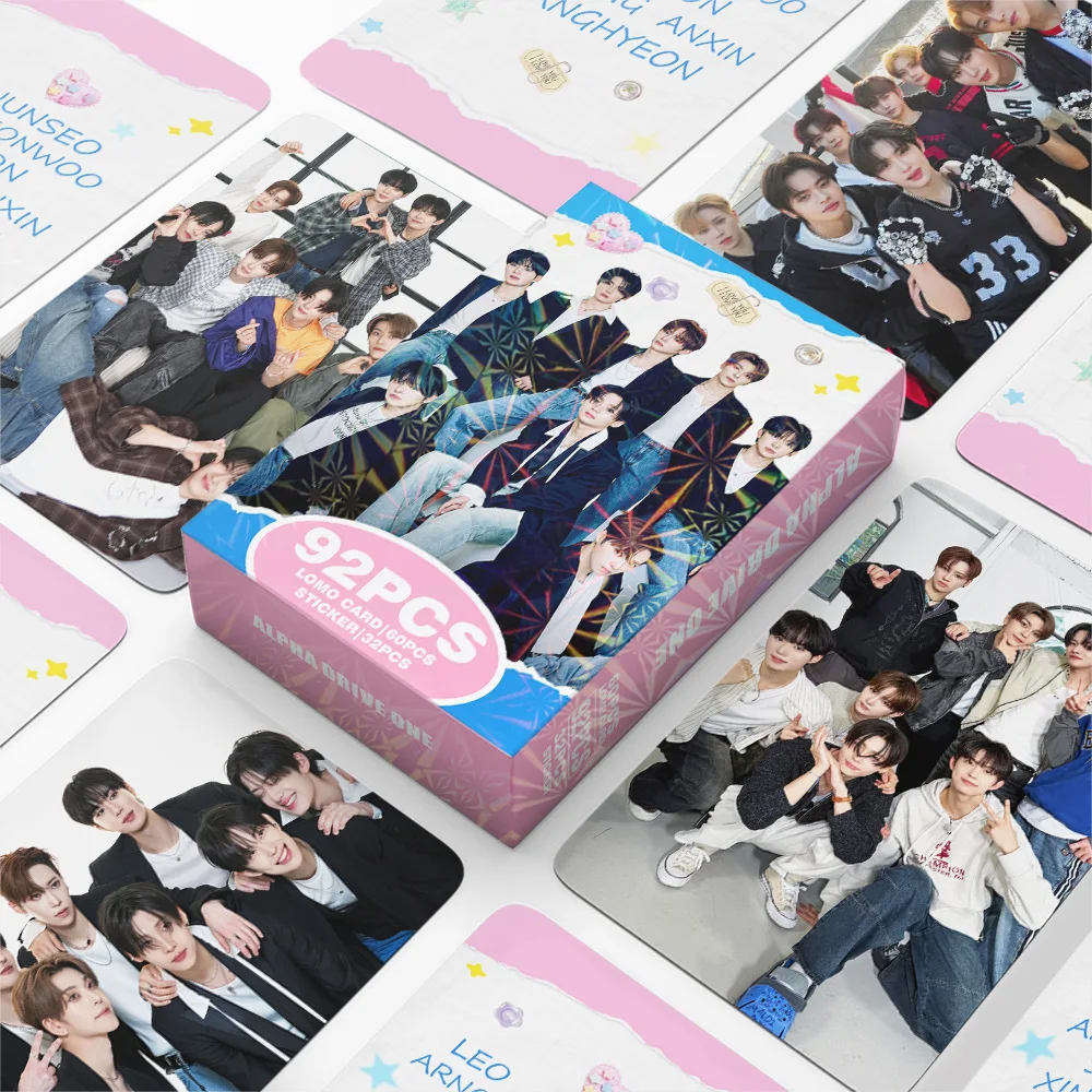 

92Pcs/Set ALD1 Idol Boy New Series Lomo Cards An Xin He Xinlong KIM GEONWOO LEE LEO HD Printd Photocards And Sticker Fans Gift