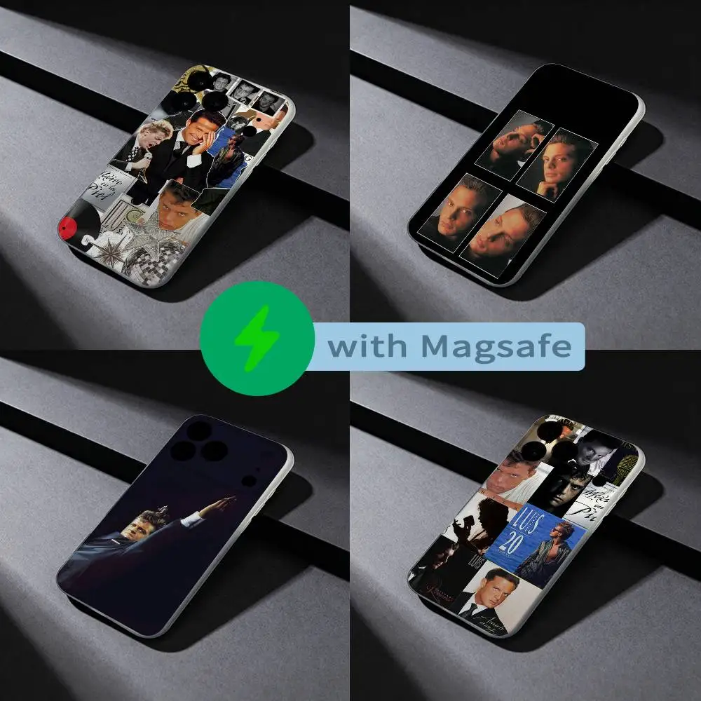 

L-Luis Miguel Singer Phone Case For iPhone 17,16,15,14,13,12,X,XS,Pro,Max,Plus,E,Air,Mini with Magsafe Magnetic Liquid TPU
