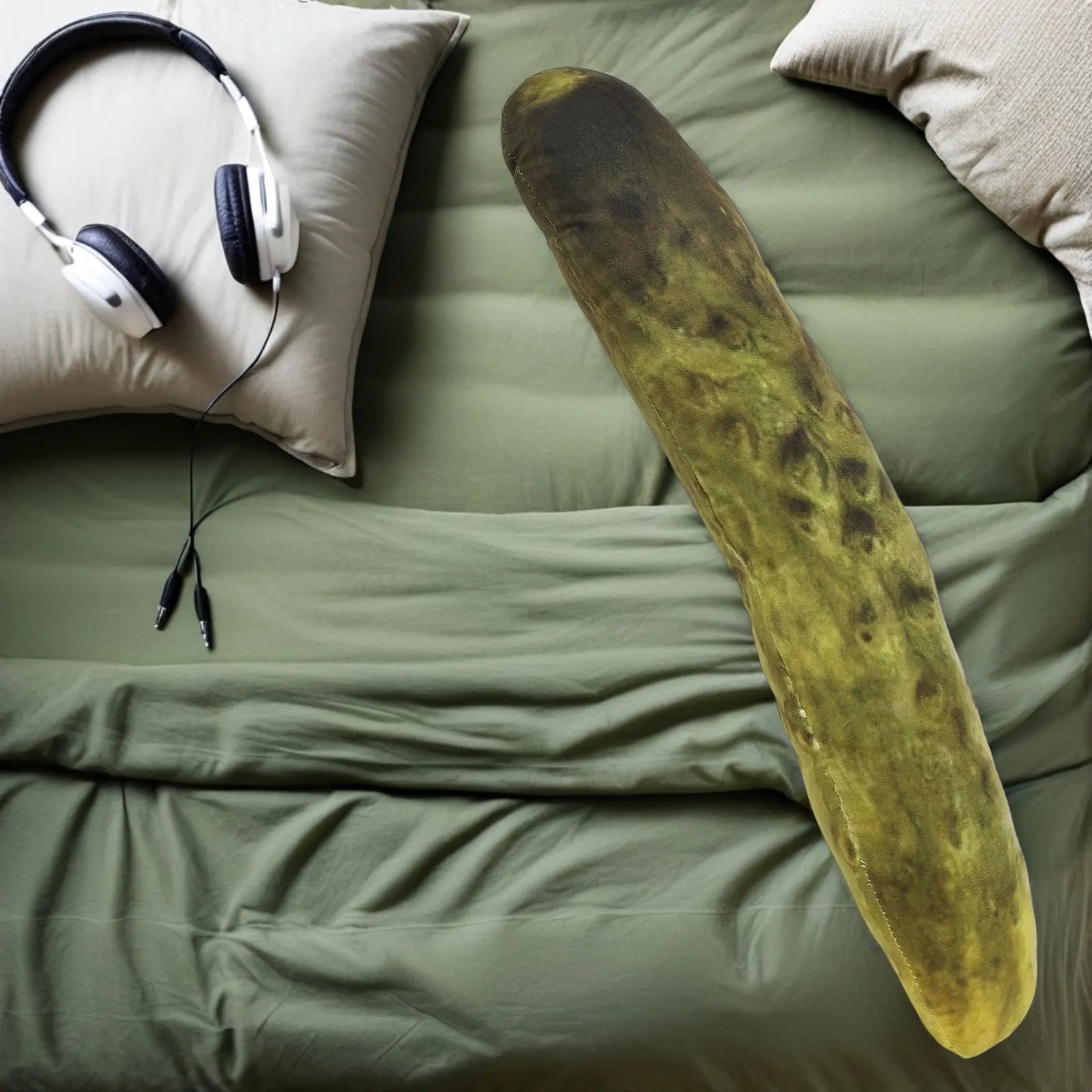 Cuscino a Forma di Cibo Realistico da 68 cm, Simpatico Cuscino Imbottito a Forma di Sottaceto per Letto, Soggiorno, Decorazione, Regalo per Bambini e Adulti