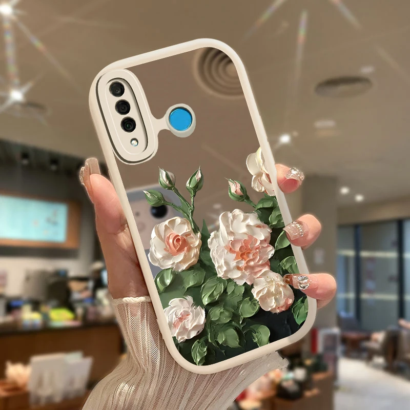 For Huawei P30 P 30 Case Luxury Painted Cover Soft Silicone Phone Cases For Huawei P20 P30 P40 Lite 4G Mate 20 Pro Mirror Bumper