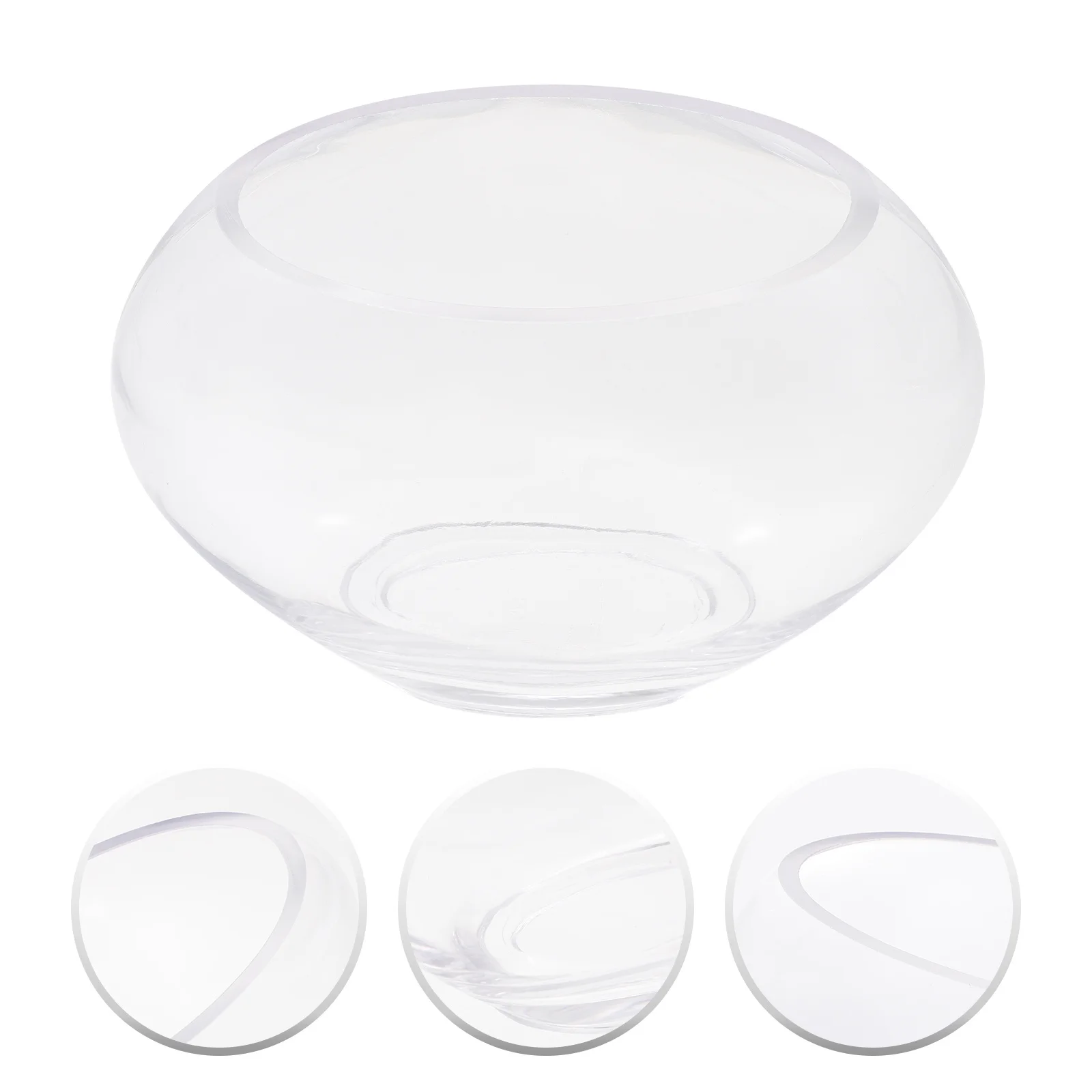 

Sturdy Durable Small Household Tabletop Fish Tank Transparent Micro Landscape Vase DIY Plant Storage Pot Bedroom Bathroom Decor