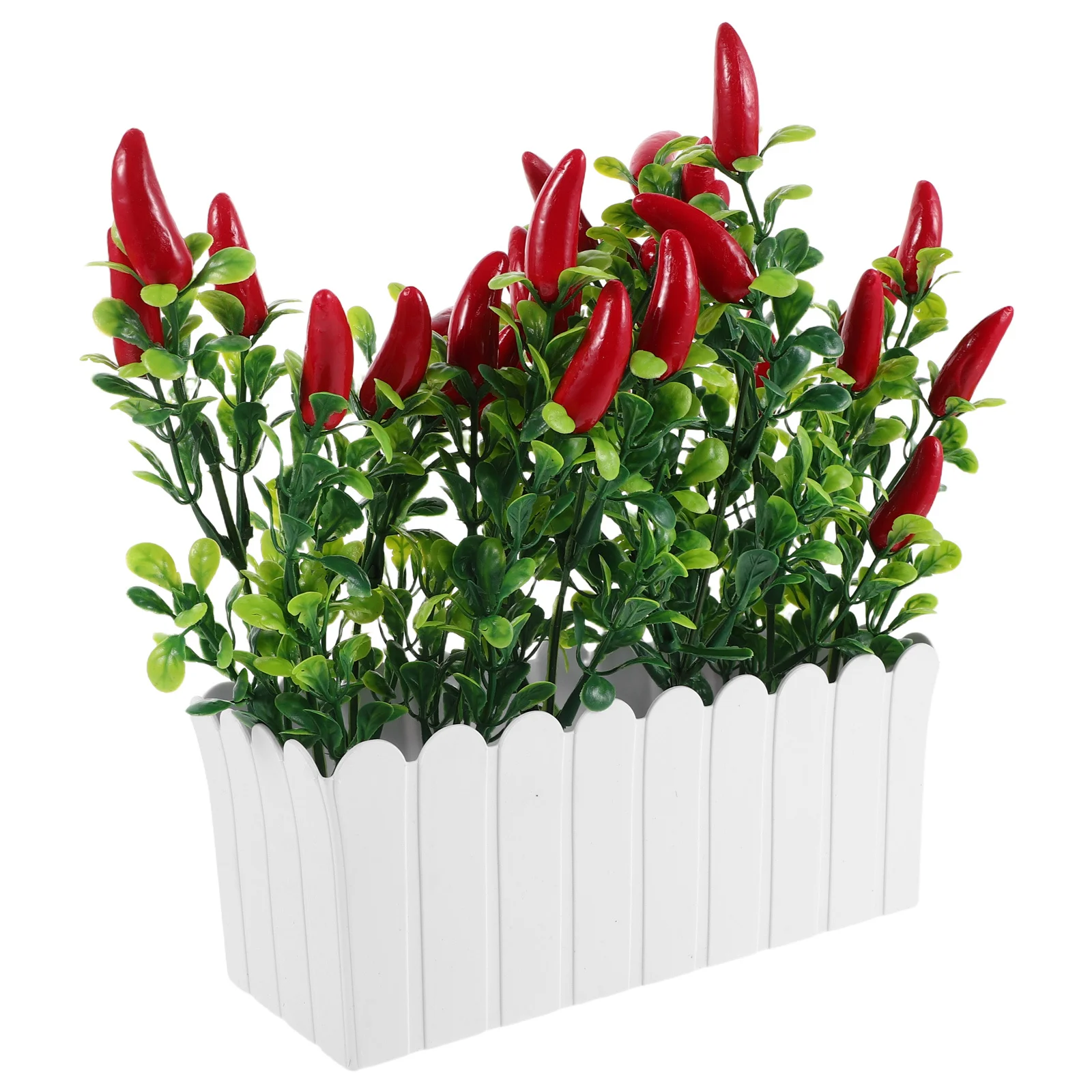 

Realistic Artificial Chili Pepper Bonsai Fake Vegetable Decor For Kitchen Home Office Indoor Simulation Plants Faux Pepper