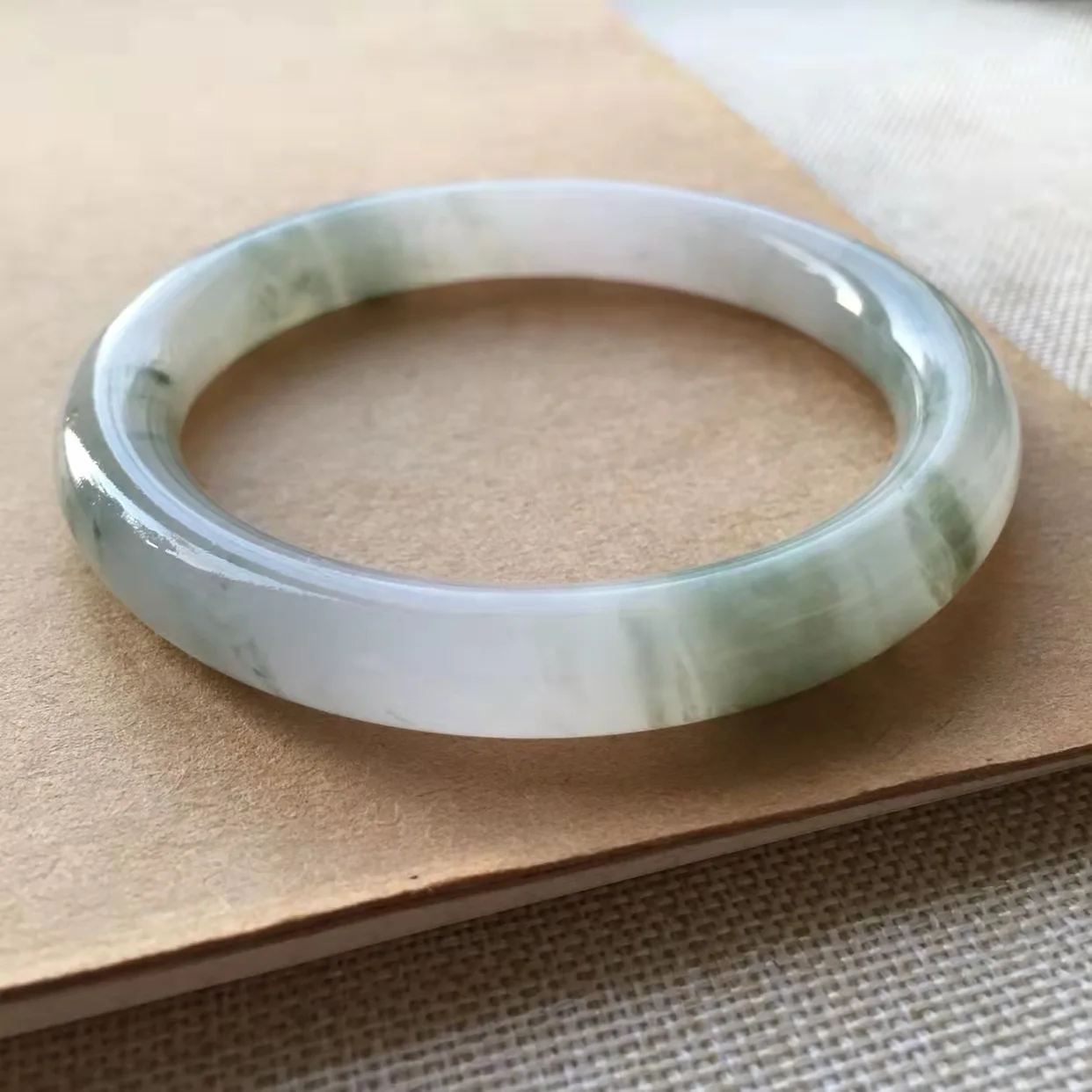 Natural Gold Silk Jade Round Bar Bracelet Snow Domain Tianshan Cui Ice Penetrating Bangle Guard Magnetic Field Energy Jewelry