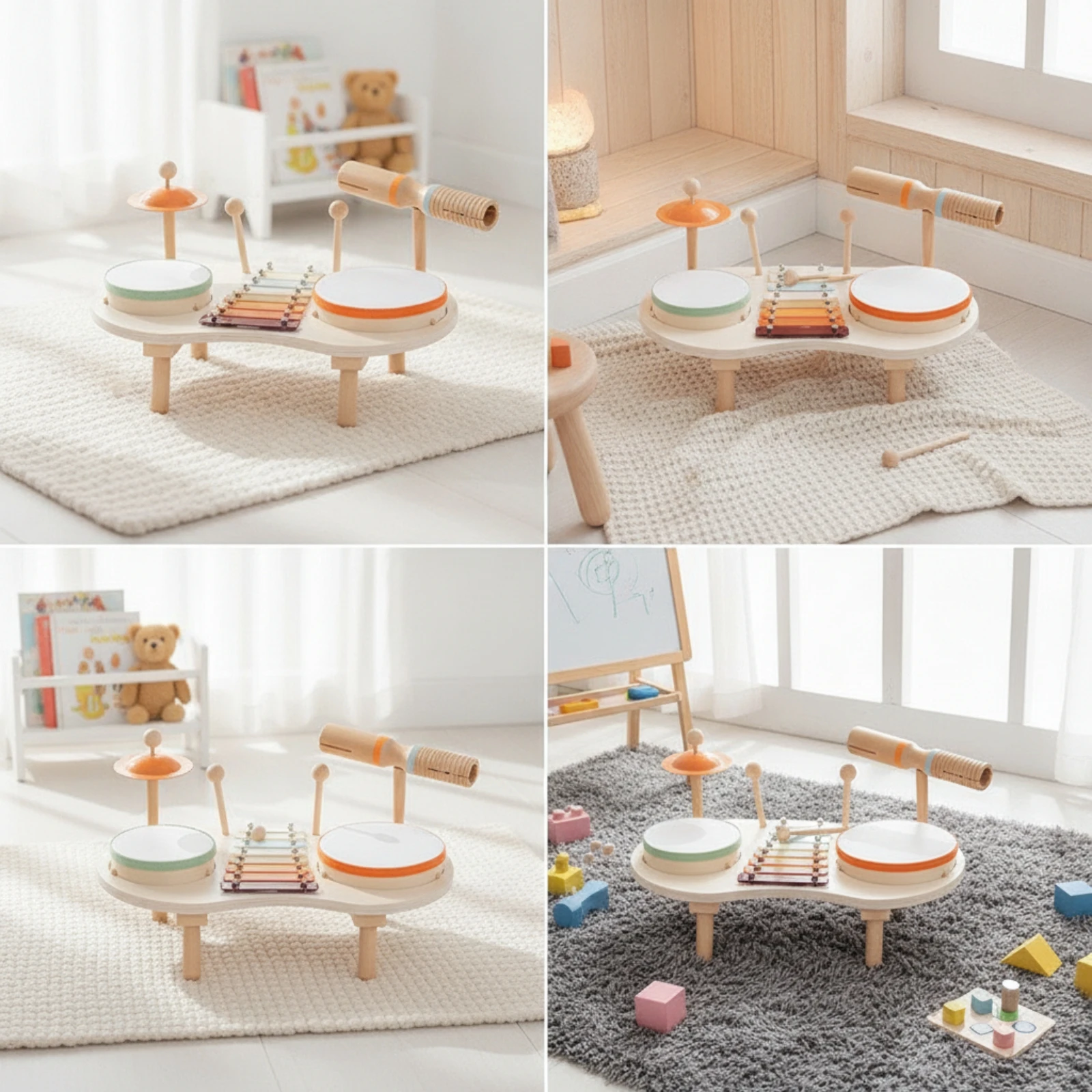 Musical Instrument For Toddlers - Music Table with Mallets Child-Friendly Musical