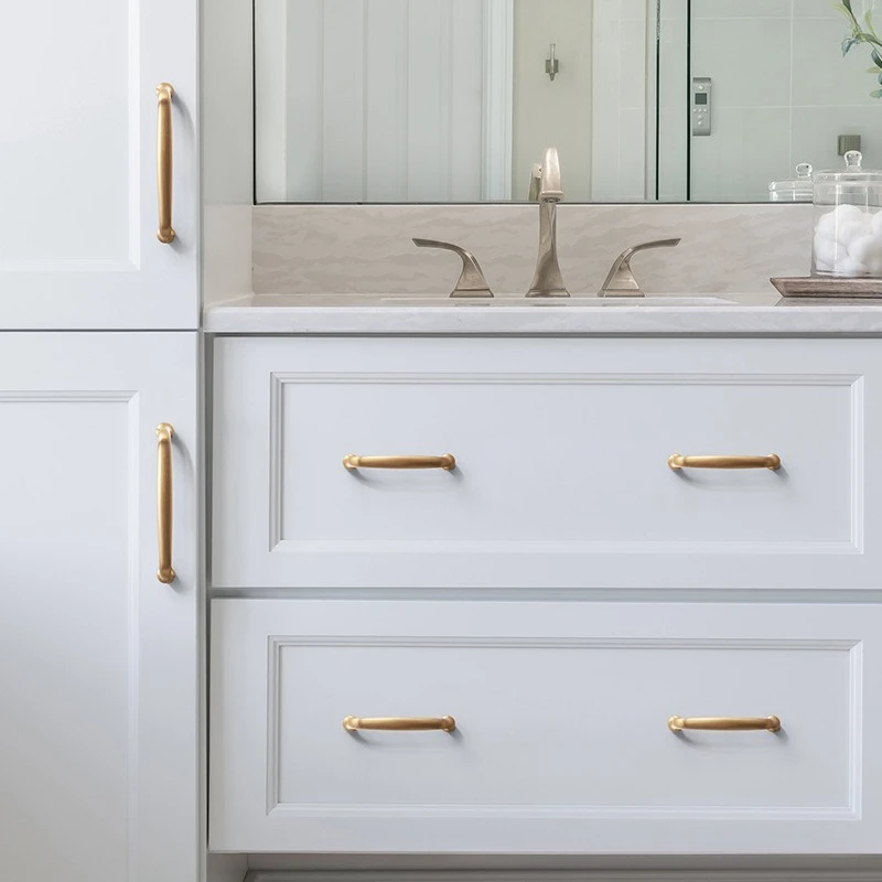Modern Minimalist Light Luxury Gold Black Cabinet Handle Kitchen Door Pull Drawer Hardware Wardrobe Bathroom Cabinet Knob