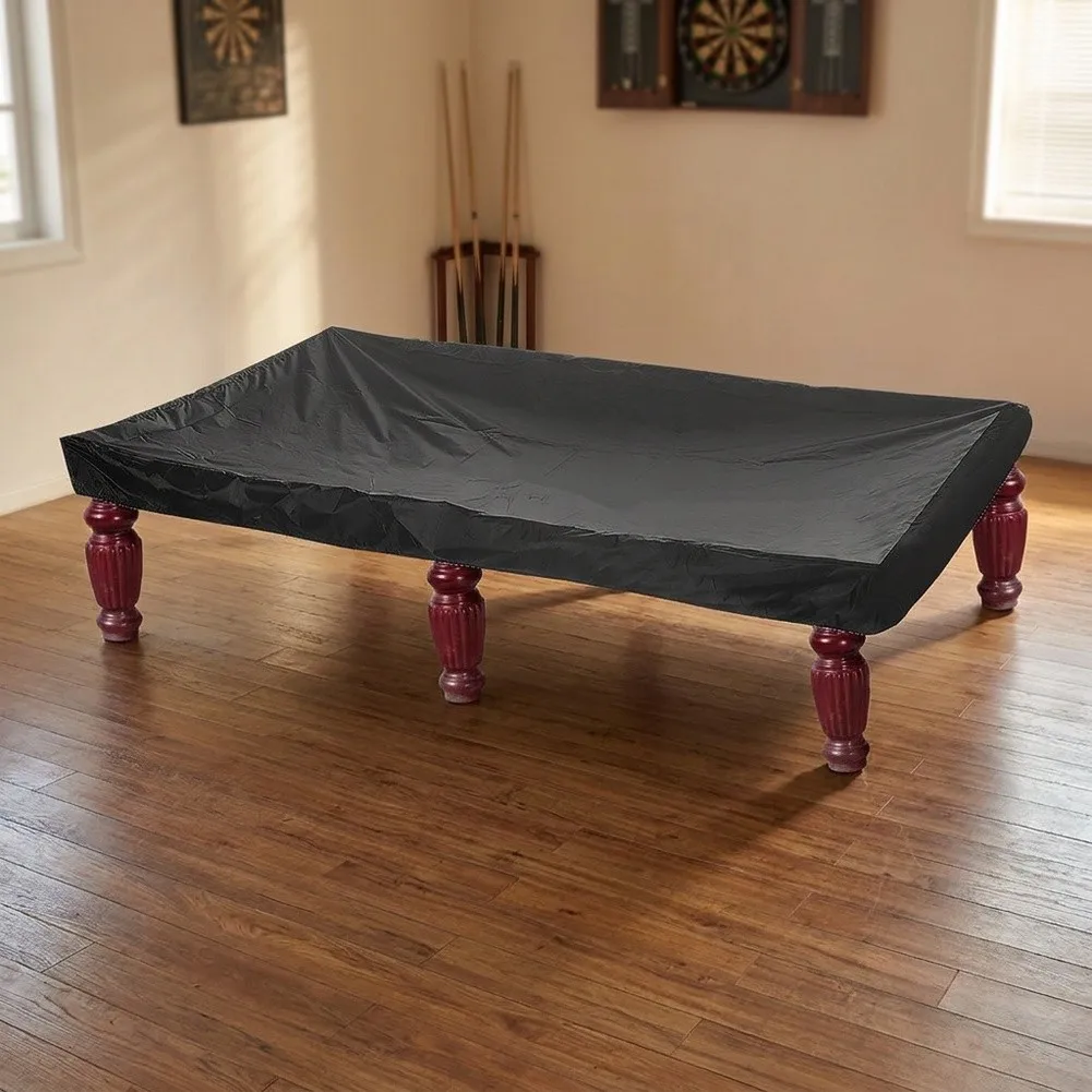 8FT Pool Table Cover Constructed from 210D Oxford Fabric with Drawstring for Enhanced Protection During Storage or Outdoor Use