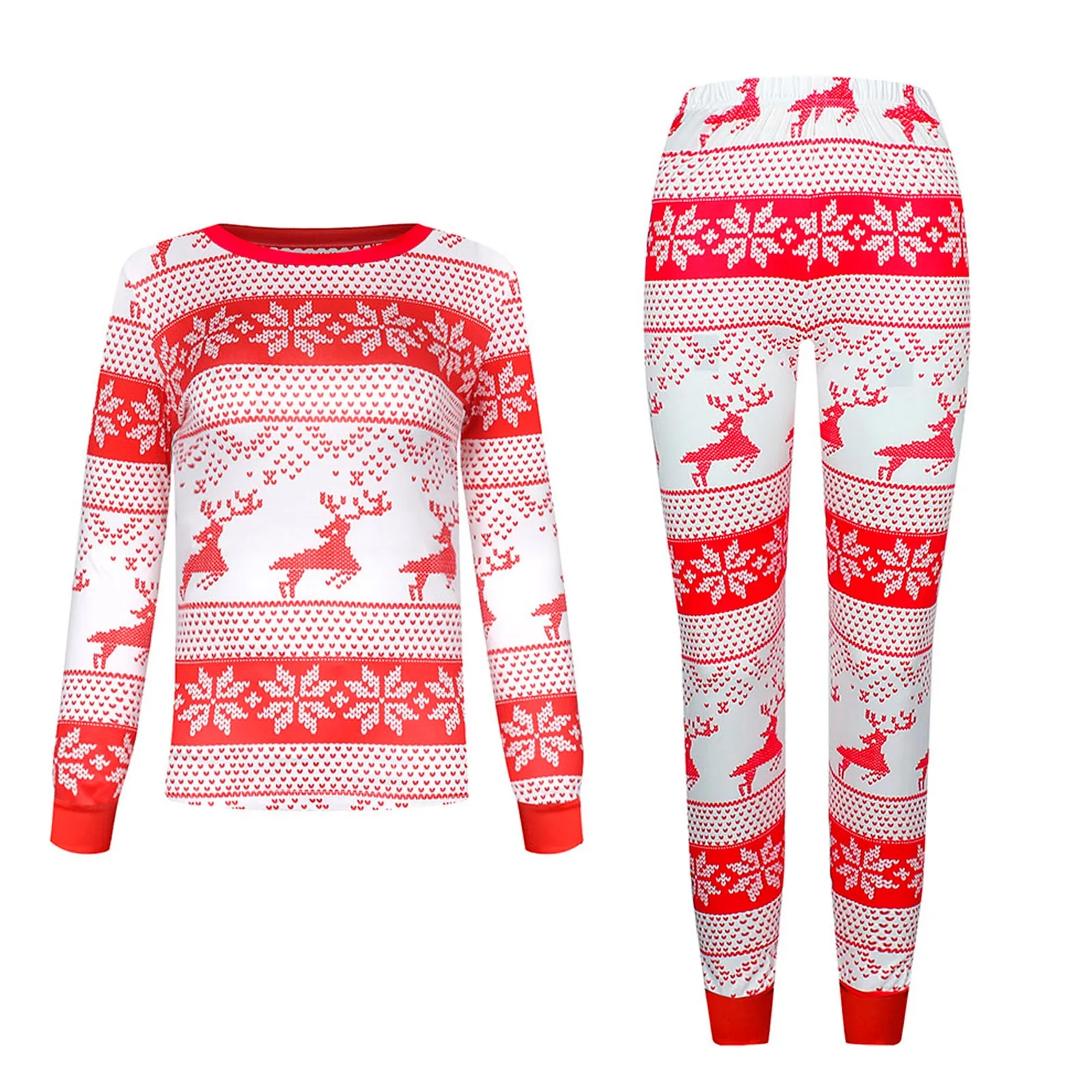 

Women's Christmas Pajamas Sets Long Sleeve O Neck Shirts Top Drawstring Shorts Casual Elk Snow Print Fall Winter Pajamas Pj Set