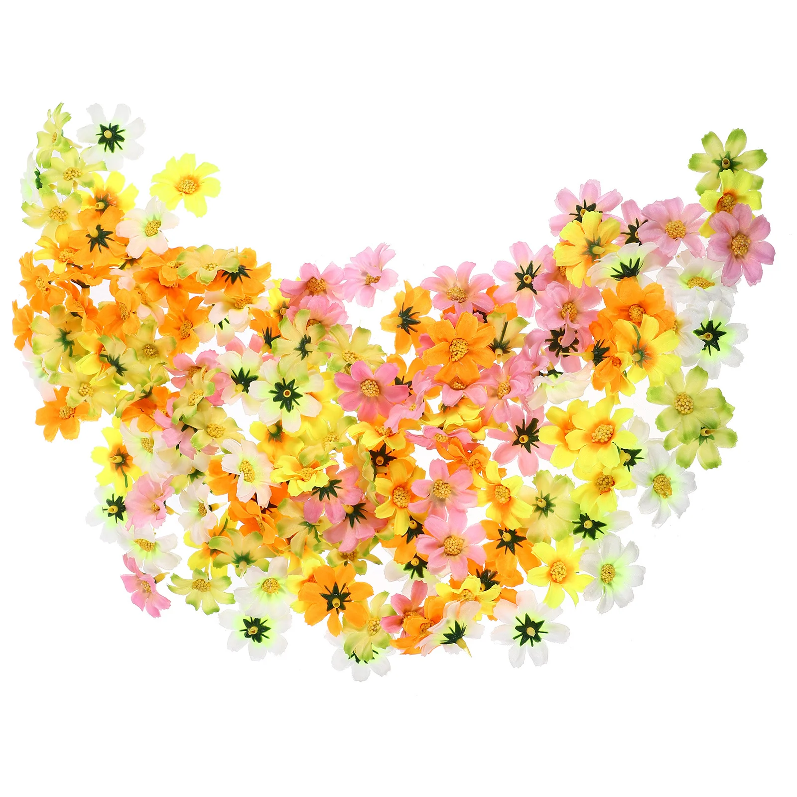 

150pcs Artificial Flower Heads Mini African Daisy Flowers Heads Soft Silk Material For Diy Crafts Decoration Bulk Fake Flowers