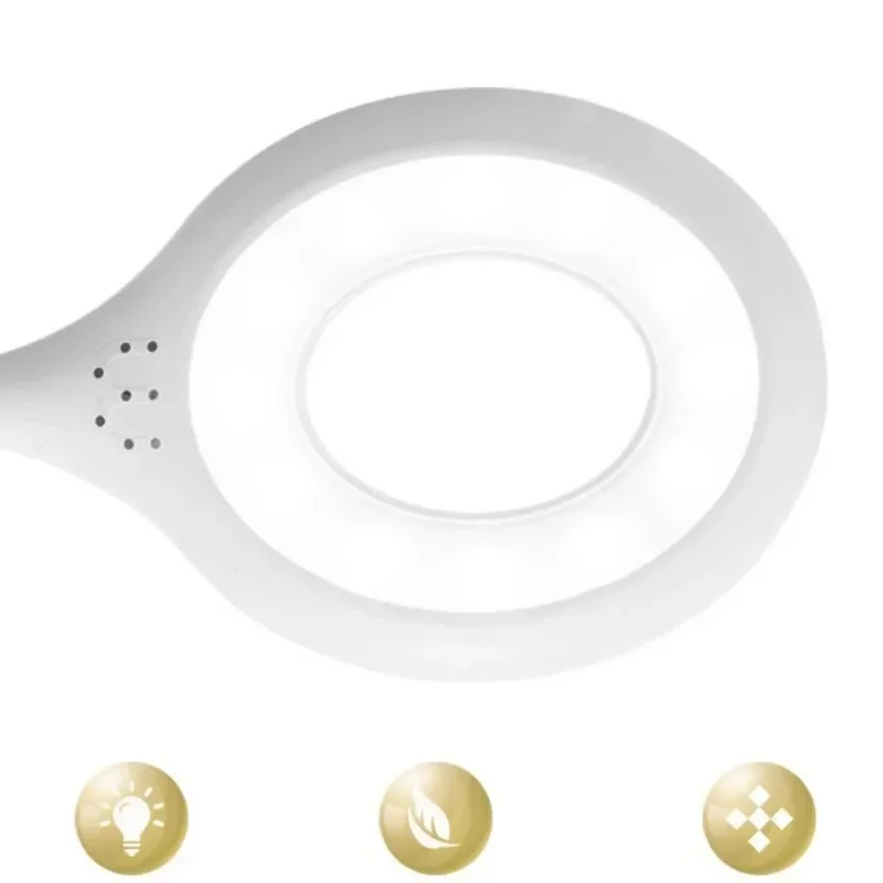Lâmpada de Mesa LED Portátil, Luz Noturna, Lâmpada de Mesa Dobrável, Luminária de Mesa LED USB, Luzes de Anel Super Brilhantes, Sem Estroboscópio