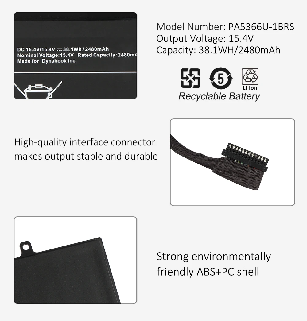 Imagem -05 - Bateria do Portátil para Toshiba Satellite Pro L50-g 11p 13q 138 15q Série 17p 4icp6 47 61 Kingsener-pa5366u1brs