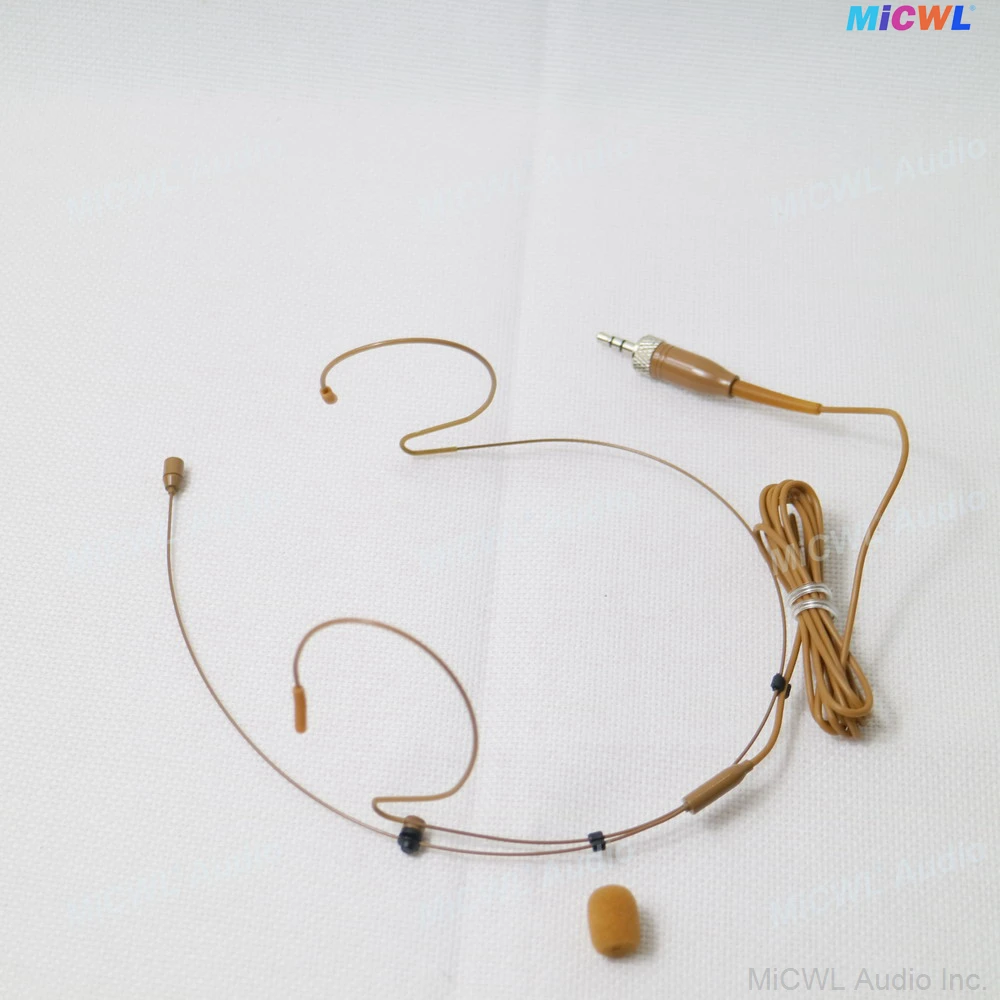 Mikrofon nagłowny Tan HM200 z podwójnymi zatyczkami do słuchawek, kompatybilny z Sennheiser EW122 G3 G4, bezprzewodowy, z mocowaniem na klatkę piersiową, złącze 3,5 mm z blokadą.