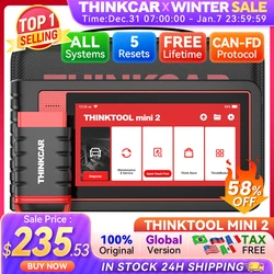 THINKCAR THINKTOOL MINI 2 CANFD Auto Strumenti diagnostici per auto Obd2 Scanner Strumento di scansione bidirezionale 28 Reset Sistema completo Diagnosi