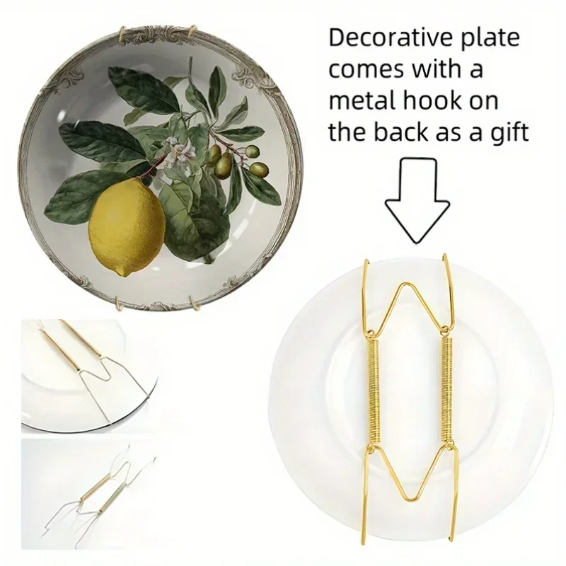 1pc of Lemon Leaf Ceramic Decorative Plate, a Minimalist Modern for home Accessory, Perfect for Artistic Decoration on The