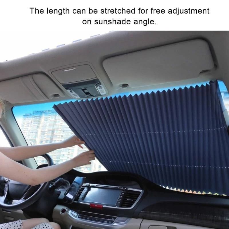 A2UC Car Sun Shade Heat Insulation UV Aluminum Foil Thermal Insulation Easy Install Suitable For Auto Windshield