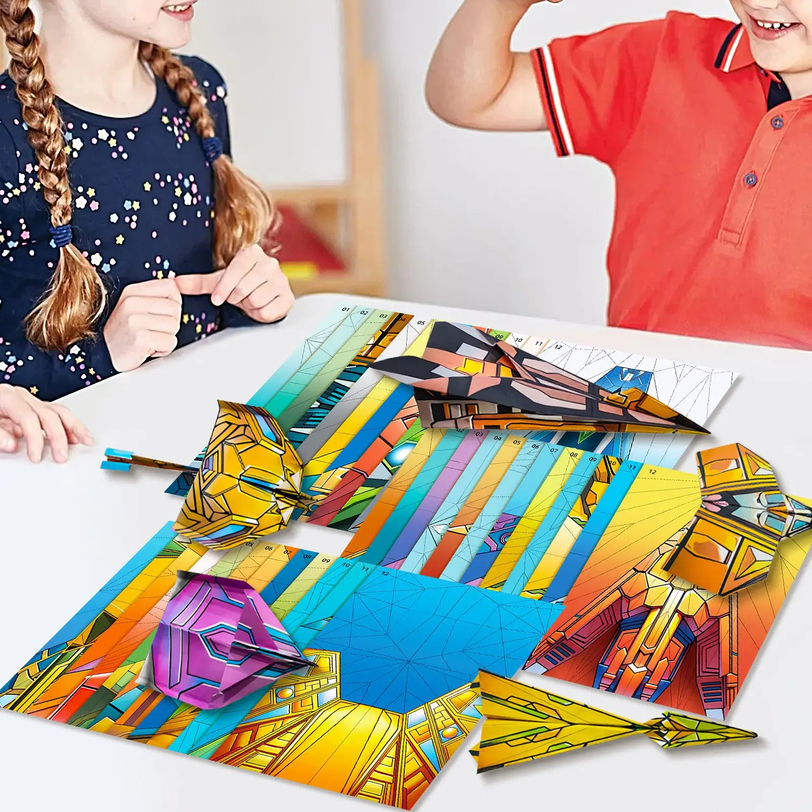 Samoloty papierowe dla dzieci, wstępnie złożone zestawy do samodzielnego wykonania, książka o samolotach, zabawki edukacyjne, materiały plastyczne dla chłopców i dziewcząt na urodziny.