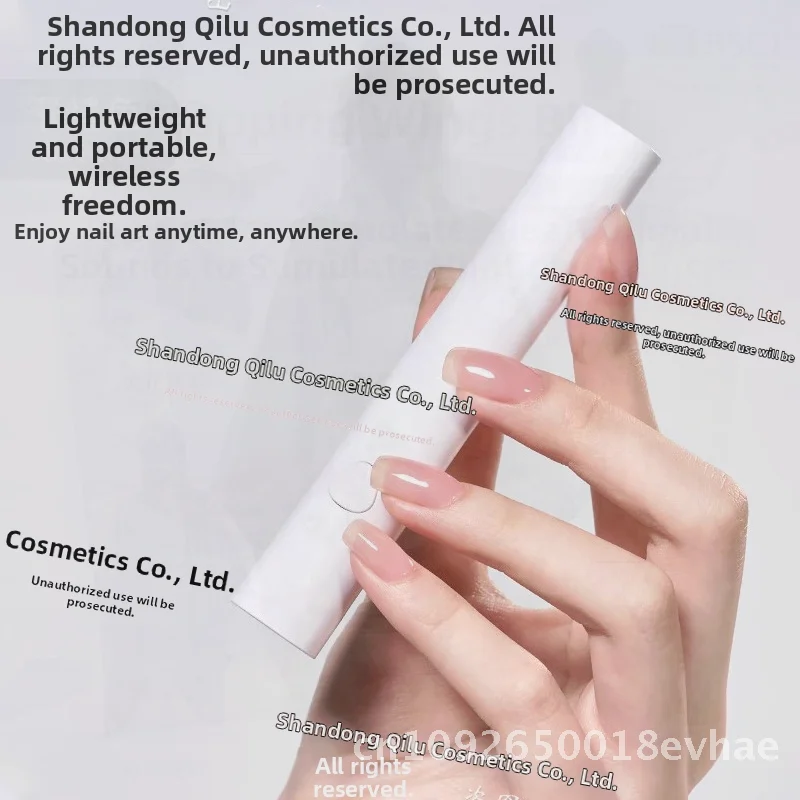 

Mini Handheld Nail Lamp with Bracket Quick-Drying Phototherapy Baking Lamp Rechargeable Small Power Storage for Nail Art