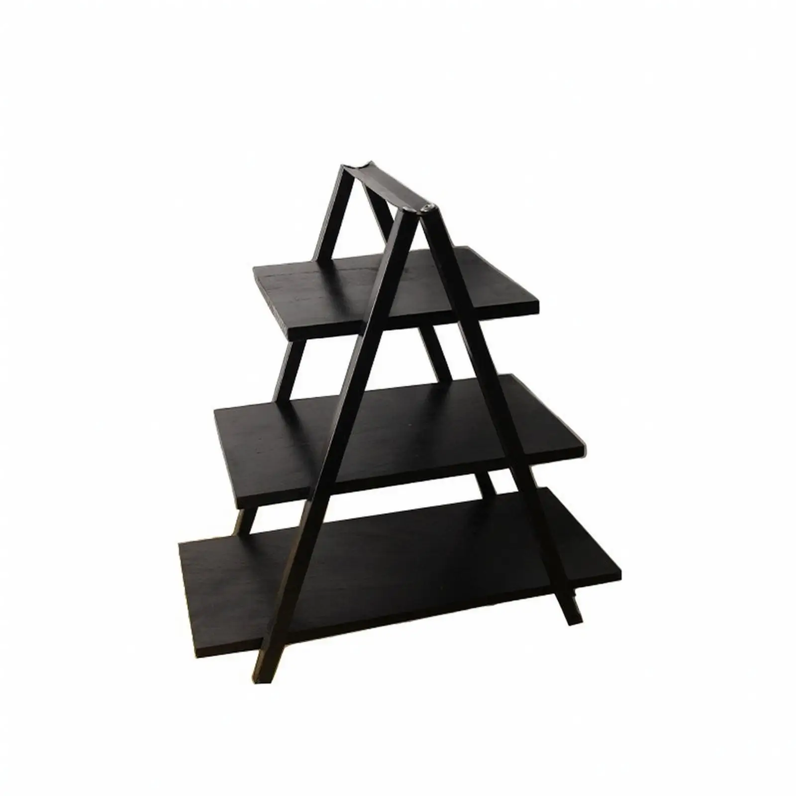 3 Tier Kitchen Countertop Organizer Shelf Multifunctional Wooden Desktop Shelf with Iron Frame Tiered 3-Tier Countertop