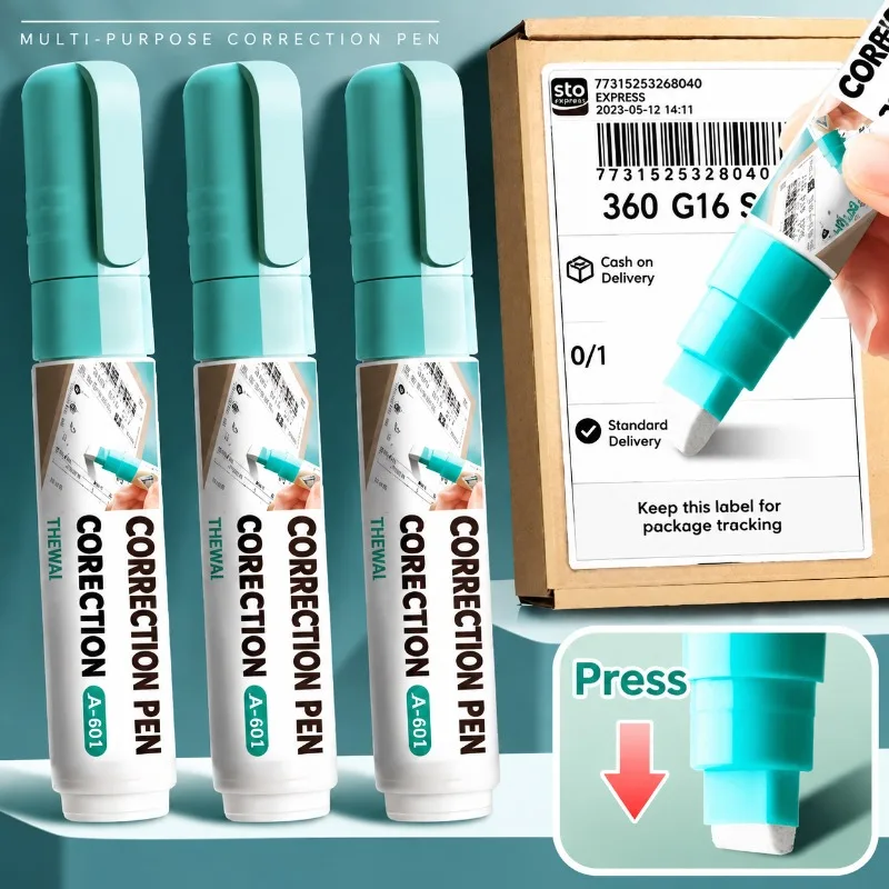 Thermal Paper Correction Fluid, Privacy Protector, Erase Printed Words, Quick-dry Redacting Tool, Parcel Label Code Cover Pen