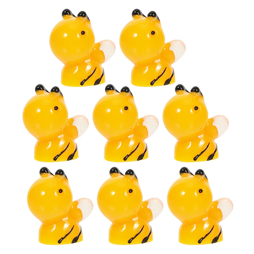 

8Pcs Resin Bee Miniatures Small Bee Figures Bonsai Garden Mini Landscape Decoration Tiny Resin Bees Bonsai Decors