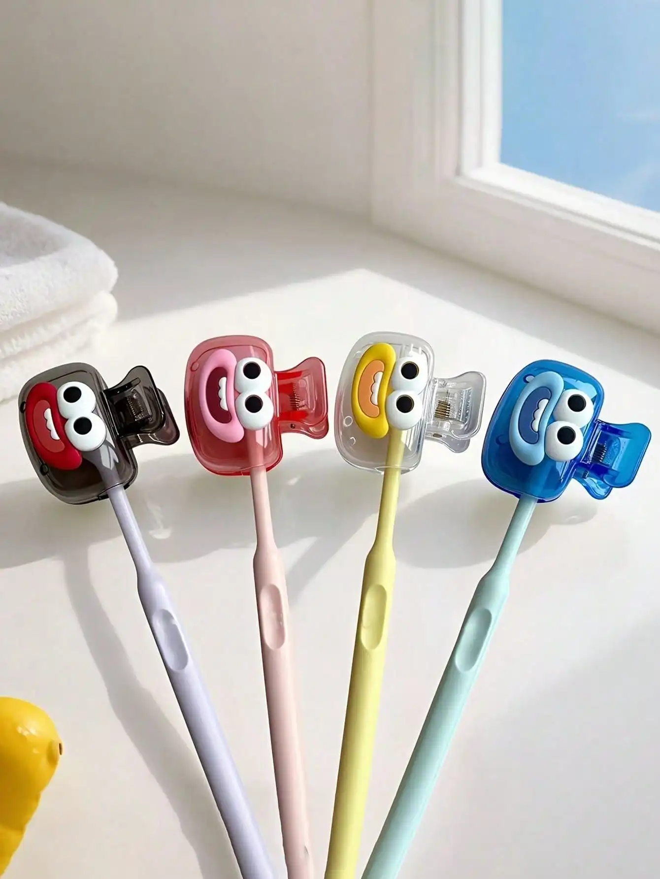 

Милые держатели для зубных щеток в форме глаз, портативные чехлы для зубных щеток, дорожные футляры для хранения зубных щеток, портативные защитные зажимы для зубных щеток