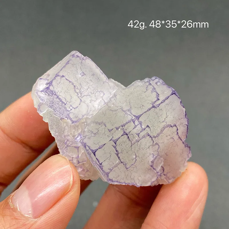 100% natural Purple edge fluorite mineral specimen healing crystal gem collection