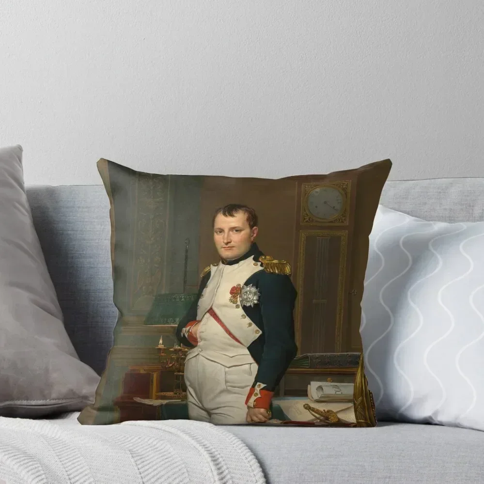 

Emperor Napoleon in His Study at the Tuileries Throw Pillow Throw Pillow Plaid Sofa pillow