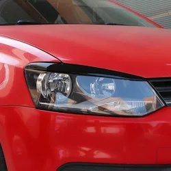 2Pcs Car Headlight Eyebrow Sticker Cover Trim for Volkswagen VW POLO MK5 2011 - 2018 Accessories
