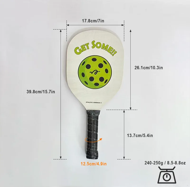 Wooden Pickleball Paddle Set Parent-Child Outdoor Sports Game Kit for Beginners Beach Entertainment Accessories