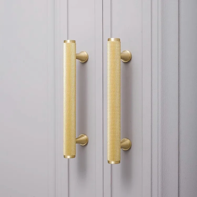 Knurled solid brass cabinet handle product image 5