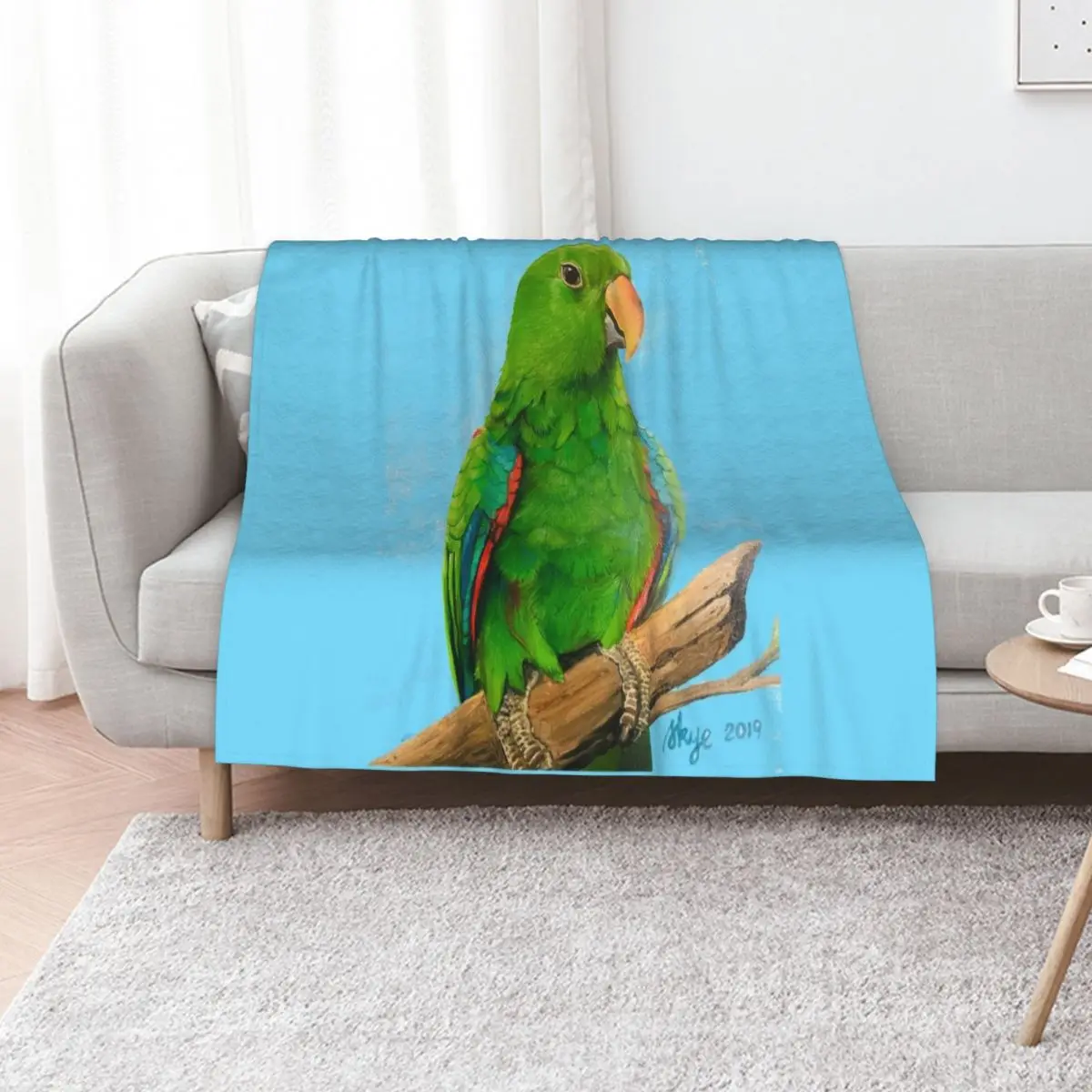 

Eclectus Throw Blanket for sofa Plaid Beach Luxury Blankets
