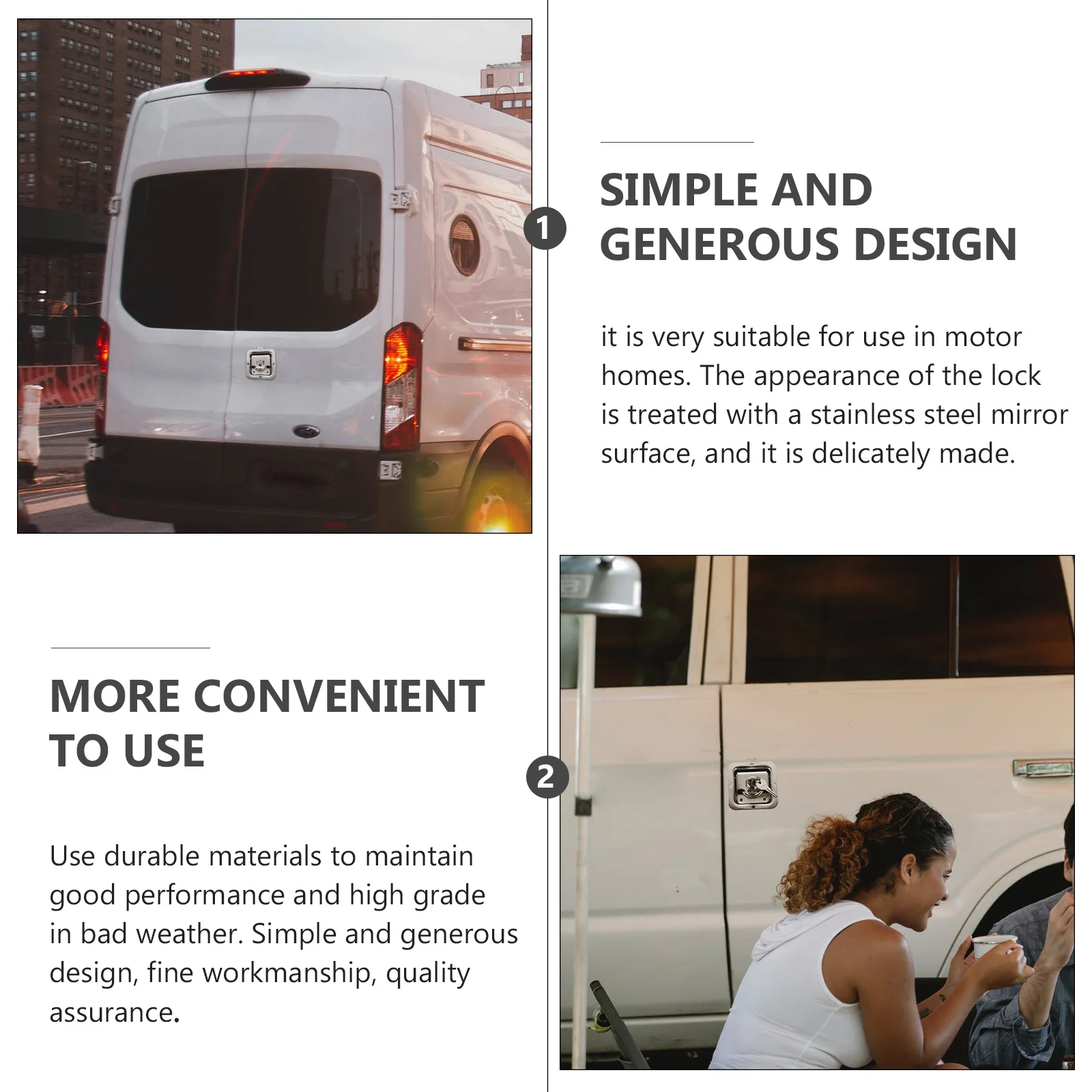 

1 комплект, панель замка из нержавеющей стали, зеркальная отделка, дверная защелка для автофургона, замок для прицепа, толстый болт, замена дверной защелки для автофургона