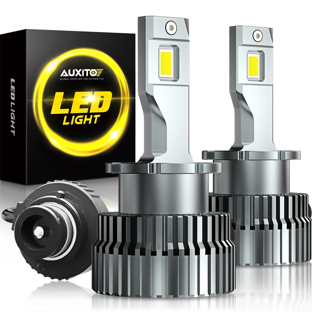 AUXITO 2Pcs 30000LM 120W D2R D2S LED Lamps 6000K White Plug&Play LED D2S Canbus Turbo Headlight 12V HID Conversion Kit Car Bulbs