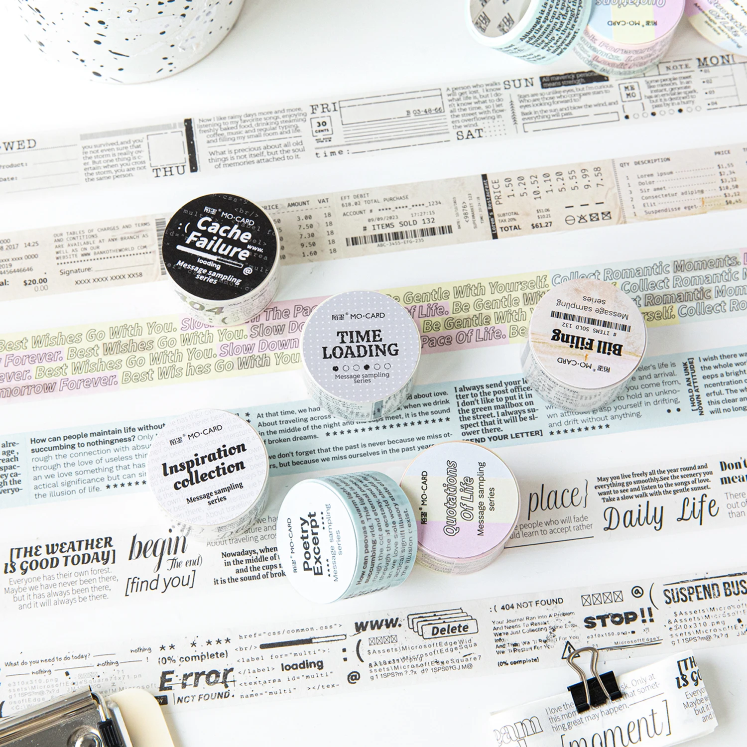 

12packs/LOT Message sampling series markers photo album decoration paper masking washi tape