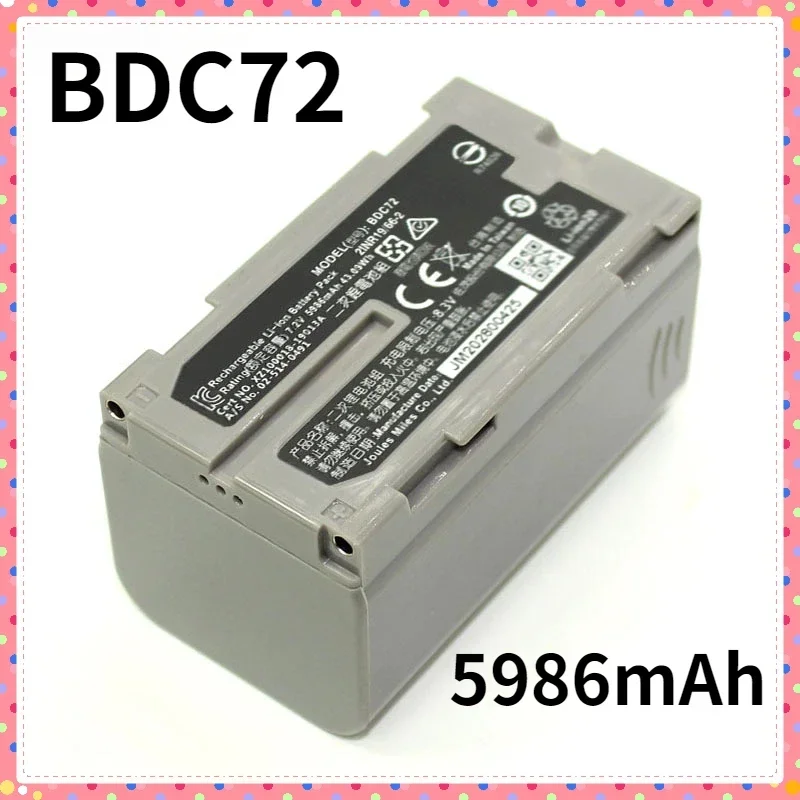 SWZY BDC72 GM52/FX101 IM52/101/102  Battery for OS/ES Total Station 7.2V 5986mAh Surveying Accessories Rechargeable Batteries