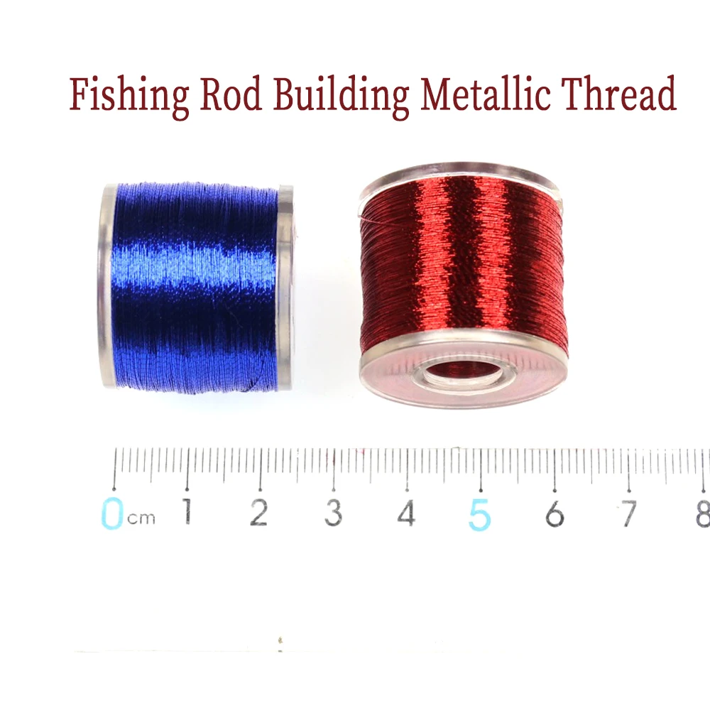 WIFREO 100 yards spool Metallic Fishing Rod Building Wrapping Thread for Fishing Guide Eyelet Jig Hook Tying Rod Repairing Line