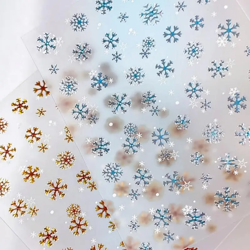 クリスマススノーフレークネイルアートステッカー漫画冬クマデカール DIY 新年アクセサリーネイルアートデコレーションマニキュア用品