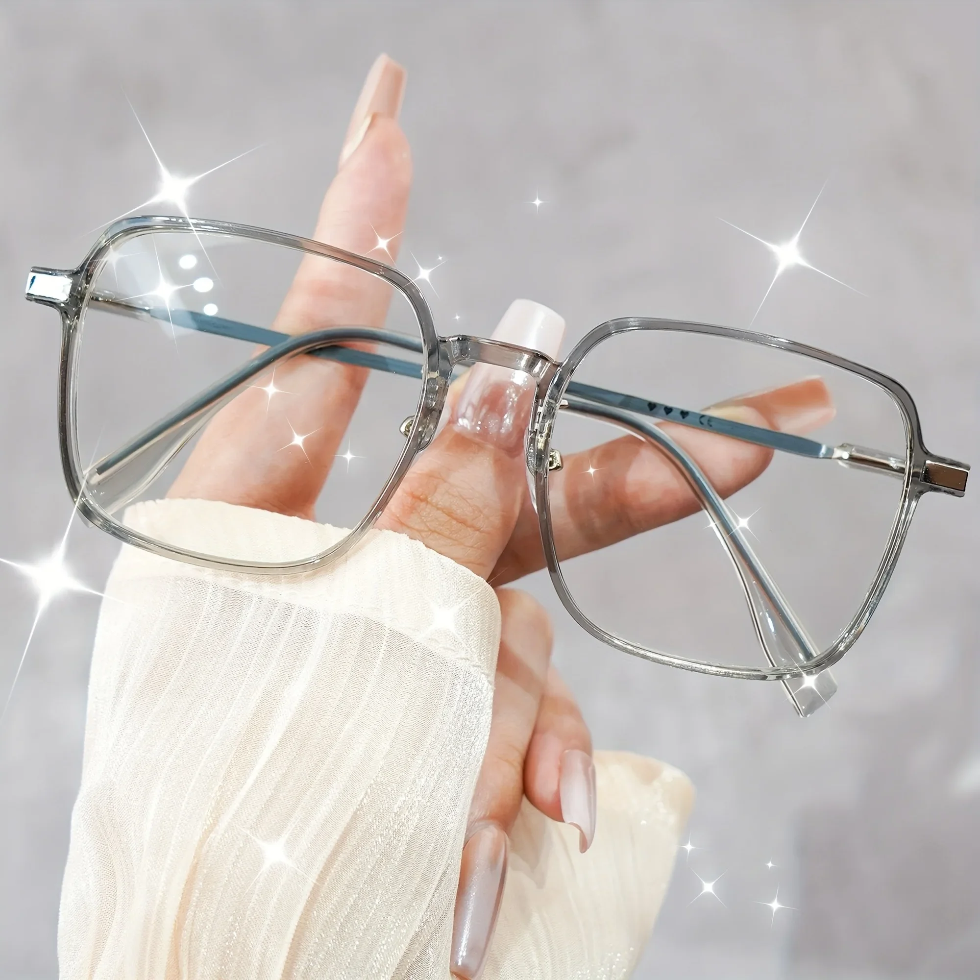 2 個のスタイリッシュな大型フレーム老眼鏡、男性と女性用 - ファッショナブルなコンピューター光学眼鏡、度数 1.0 ～ +4.0