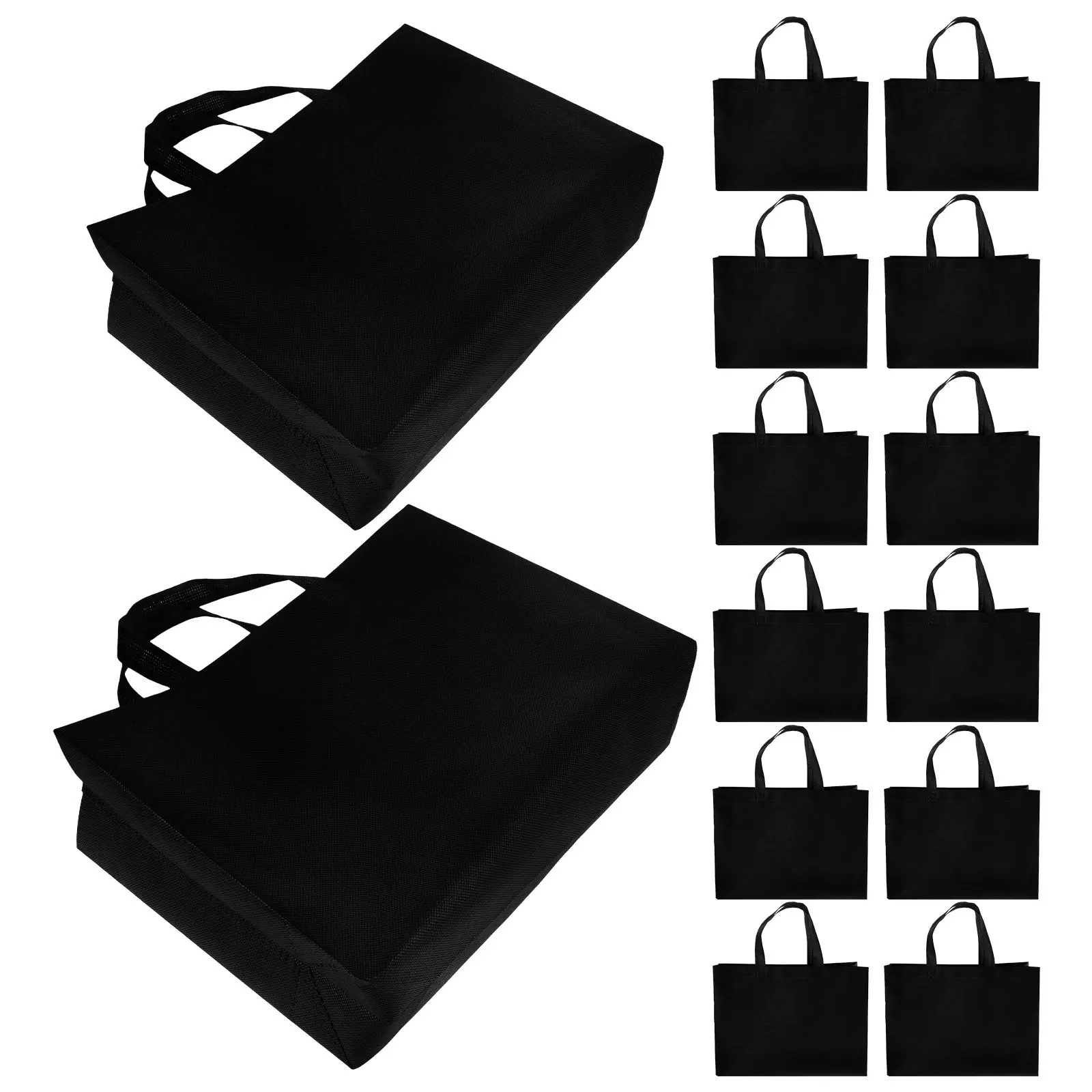 

20 шт. нетканых сумок-шопперов, многоразовые сумки для продуктов, однотонные, для самостоятельного декорирования, для подарков на день рождения