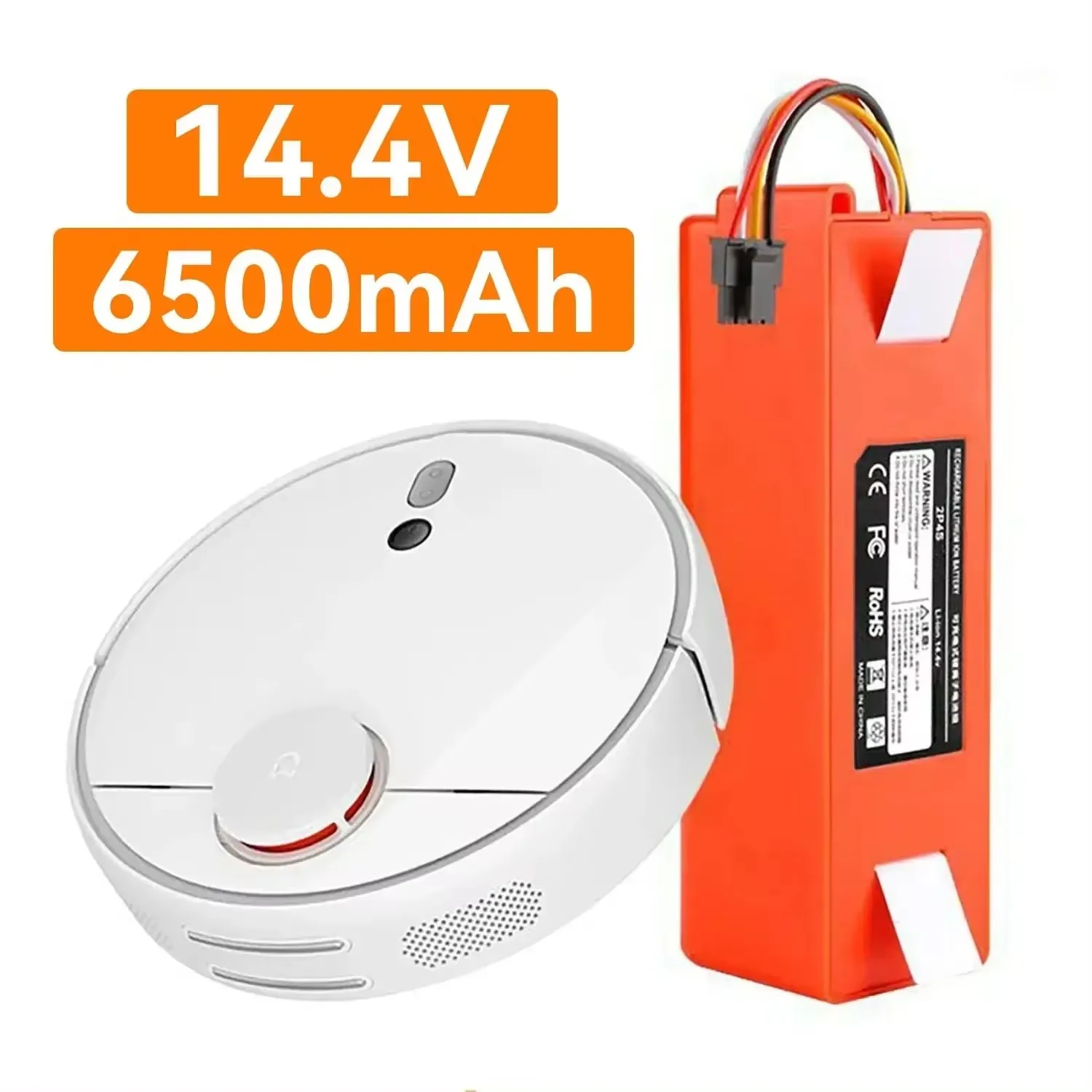 

New 14.4V 6500mAh Robotic Vacuum Cleaner Replacement Battery For Roborock C1 E2 E3 E4 E5 S4 S5 MAX S6 Pure Accessories