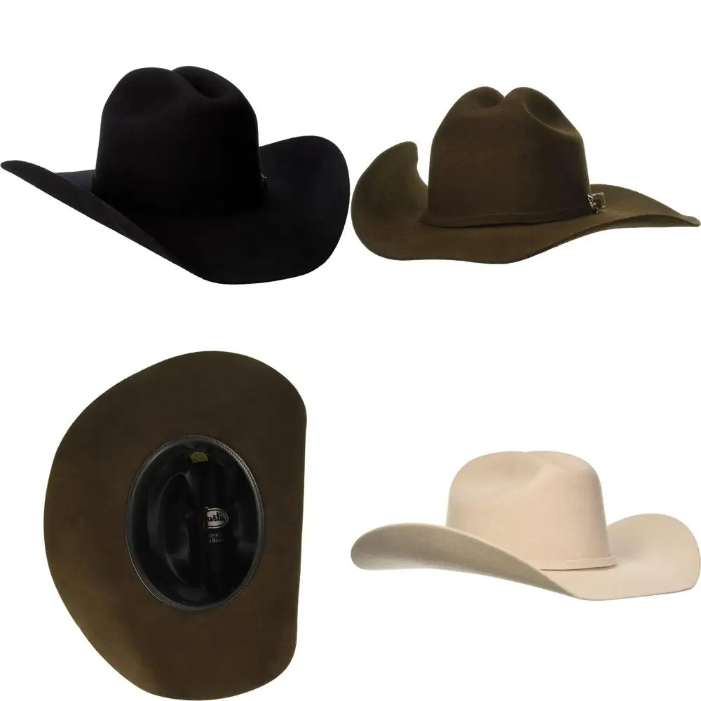 

Cattleman Crease Wool Rodeo Hat with 4-Inch Brim - 3X Large Size for Men's Western Wear