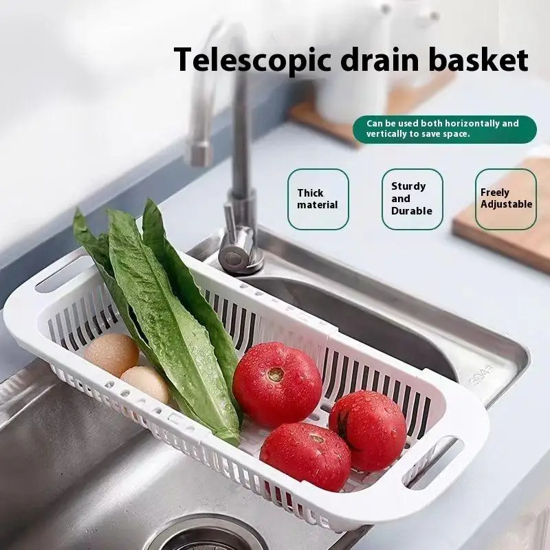 Versenkbare Waschbecken Abfluss Rack Kunststoff Gericht Stäbchen Rack Haushalt Küche Gemüse Lagerung Rack Ablauf Korb