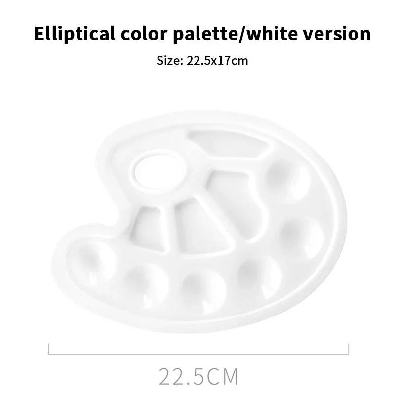 4 قطع من لوحات صينية الطلاء البيضاوية مع فتحة إبهام للطلاب لصناعة اللوحة اليدوية أو حفلة عيد الميلاد