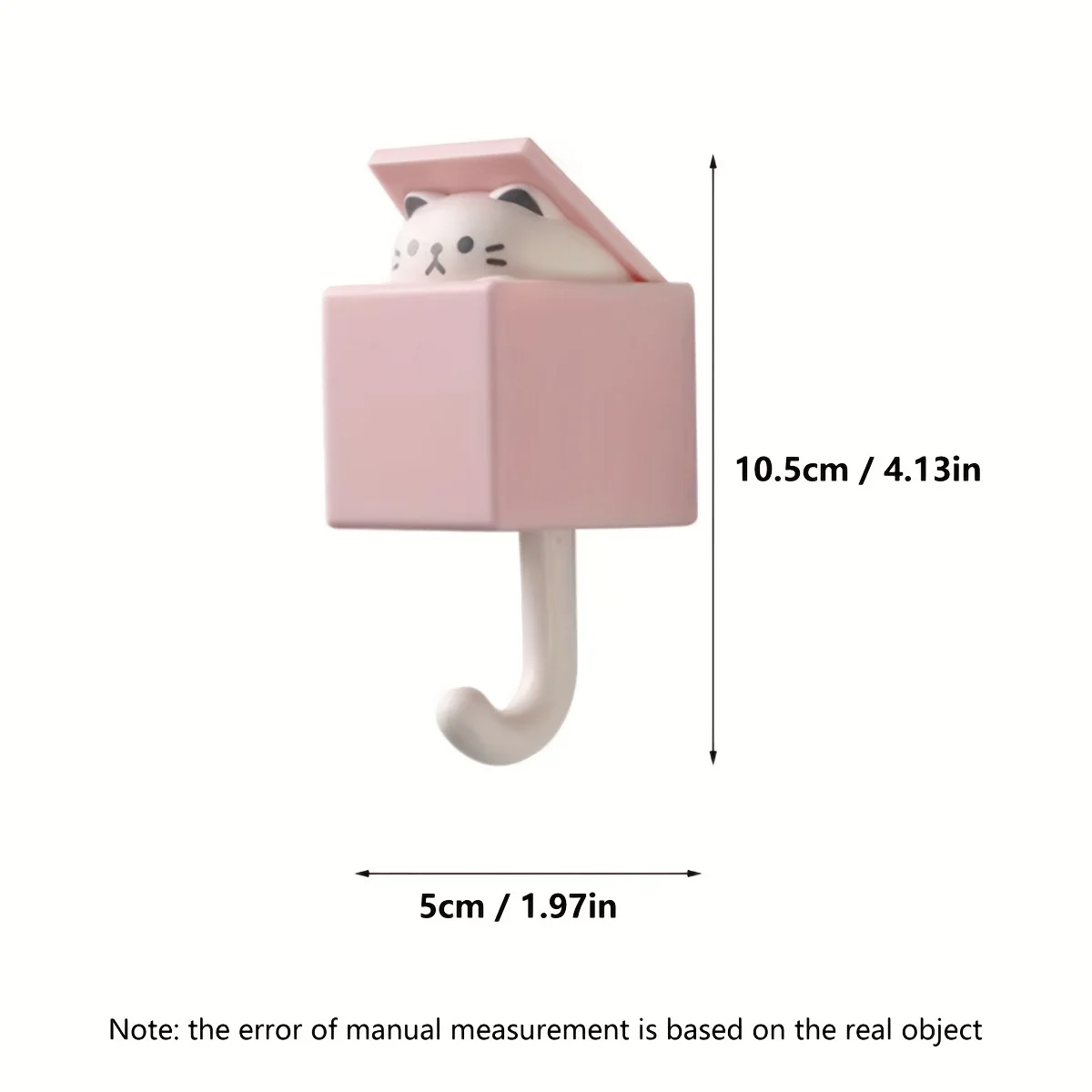 Cartoon Cat Shape Self-Adhesive Wall Mount Hook Cute Decor Organizer For Bedroom Dorm Hanging Towels Keys Hats Umbrellas Coats view 6