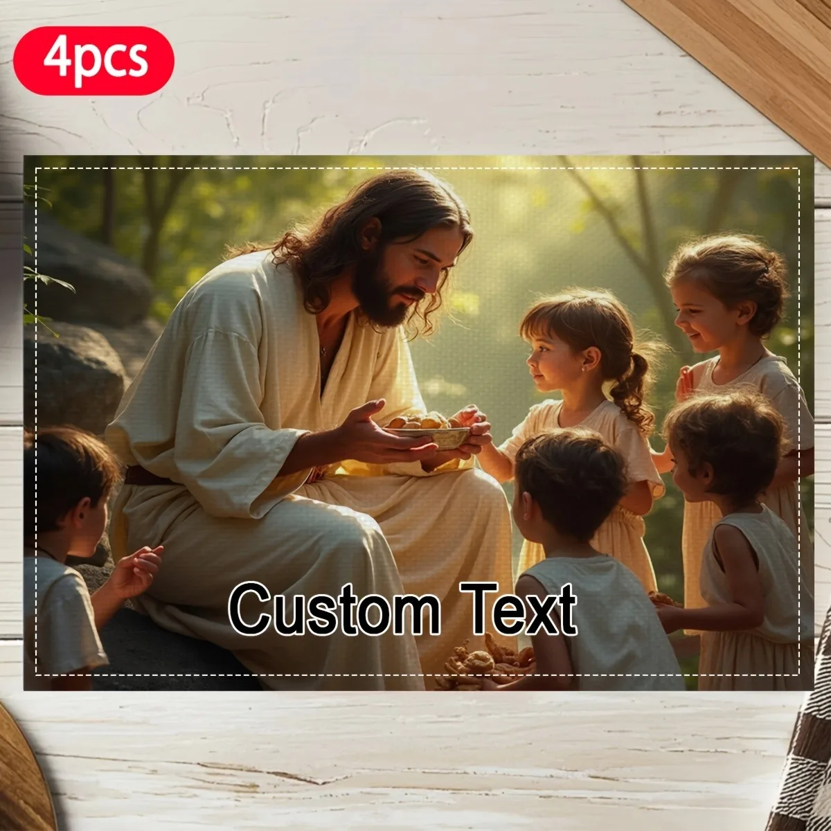 Custom Logo/Text/Pattern Placemats, Personalized Photo Placemats, Western-Style Placemats, Premium Custom Photo Placemats