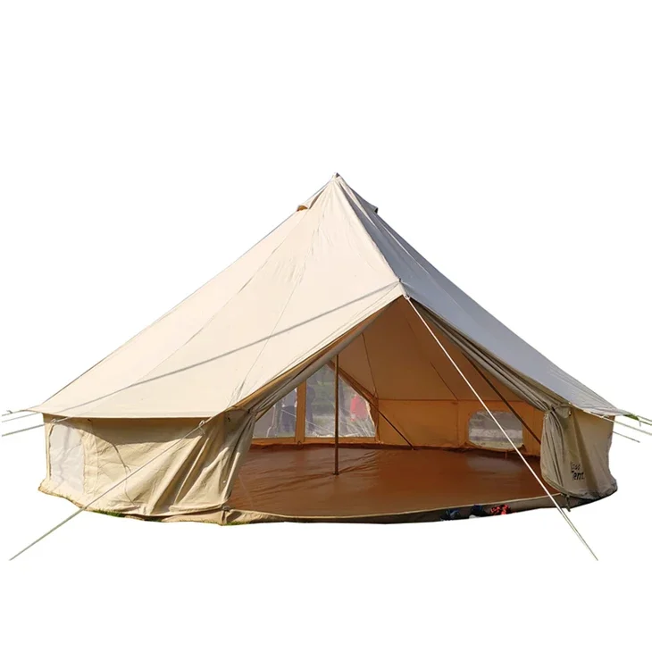 Outdoor Safari Glamping Tent Oxford 3M 4M 5M 6M Luxury Yurt Bell Tent For Family Camping