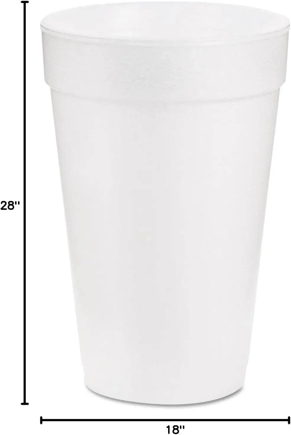 Container Corp. 16J16 Foam Cups, 16 oz., White (Pack of 1000)