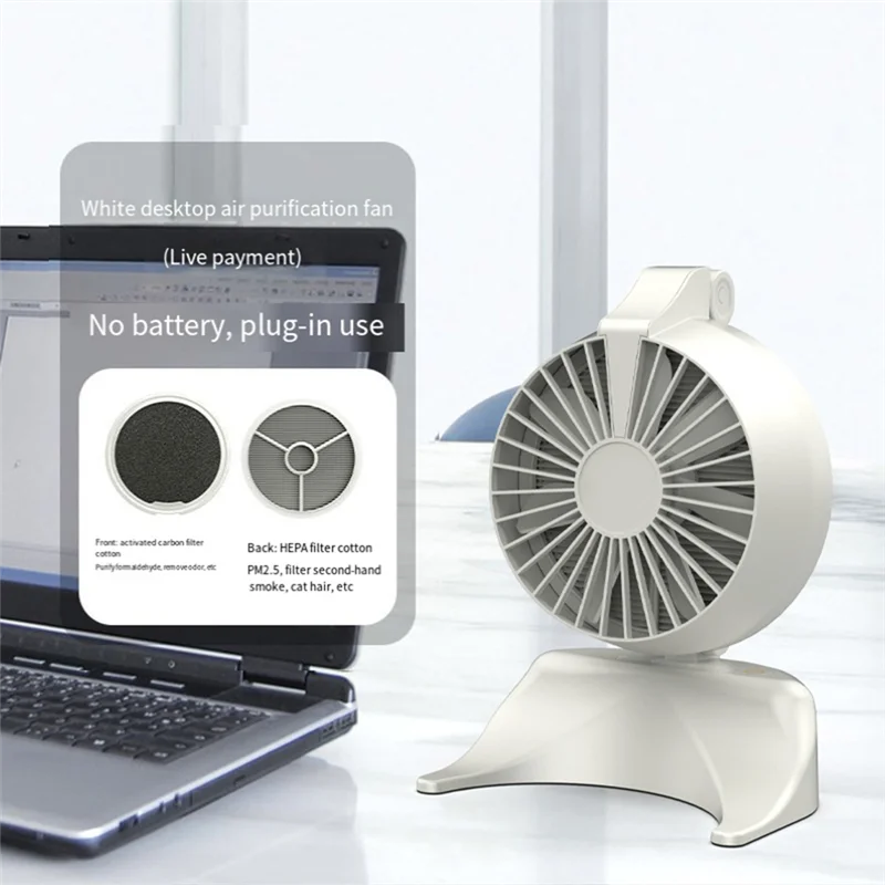 BMBY-Compact Desktop Smoke Purifier Fan Efficient Odor Elimination Advanced Exhaust Filter System
