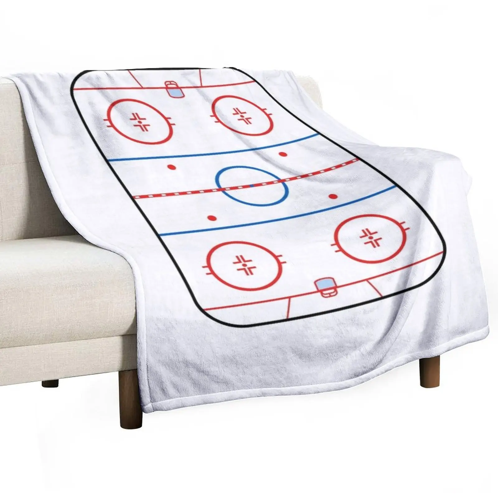 Ice Rink Diagram Hockey Game Companion Throw Blanket Sofa Blankets Sofas Of Decoration Blankets