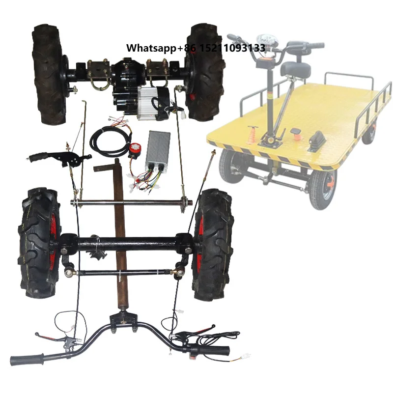 48 v 800 w Electric Four-wheeler Front Steering Belt Rear Drive Axle Kit Fits Into Electric Truck Conversion Kit